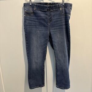 Liverpool Los Angeles Jeans Womens‎ 16/33 Fowler Pull-On Crop LYK-65F88